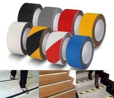 Противоскользящая самоклеящаяся лента на ступеньки в большом at lalafo.kg Противоскользящая самоклеящаяся лента на ступеньки в большом