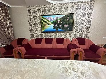 Үй жана бакча: - Комплектация: диван 3-местный ( раскладывается)+ 2 кресла+ 2-местный — 3