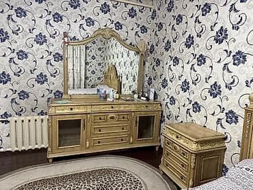 детские двухъярусные кровати металлические: Спальный гарнитур, Комод, МДФ, цвет - Бежевый — 4
