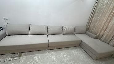 угловой диван с чехлом: Модульный диван — 6