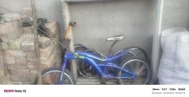 forward apache: Велосипед BMX/круизер в ярком синем цвете с зелёными декоративными — 6