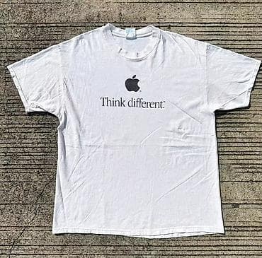 atom total: Футболка с принтом Apple “Think different.” - Цвет: белый - Крой — 1
