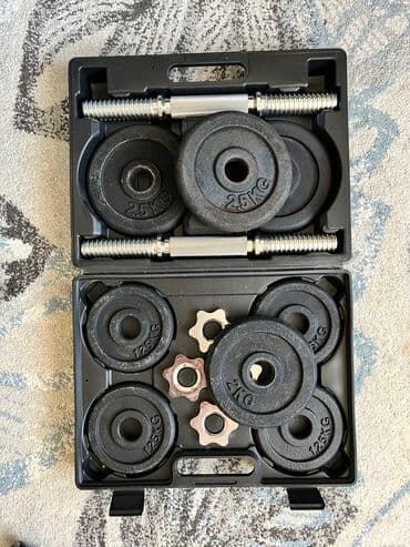 набор гантель в чемодане flexter: Штанга в наборе. Вес 17 кг — 1