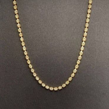 крестик золотой: Легкая роскошная Ц модная цепочка со стразами, длина 74 см, ожерелье — 1