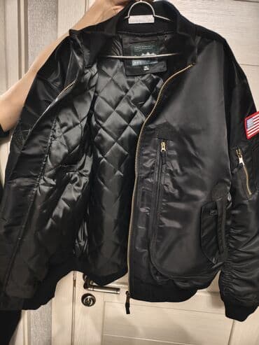 бомбер цена: Бомбер мужской, черный, утеплённый. - Классический пилот с — 2