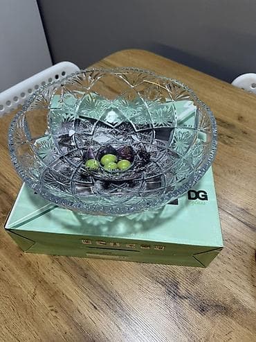 Стеклянная салатница/фруктовница DG Glass - Материал: прозрачное