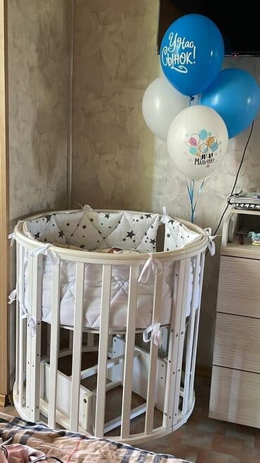 детскую кровать из дерева: Детская односпальная кровать, Б/у, Для девочки, Для мальчика, С бортиком, Дерево, Самовывоз — 6