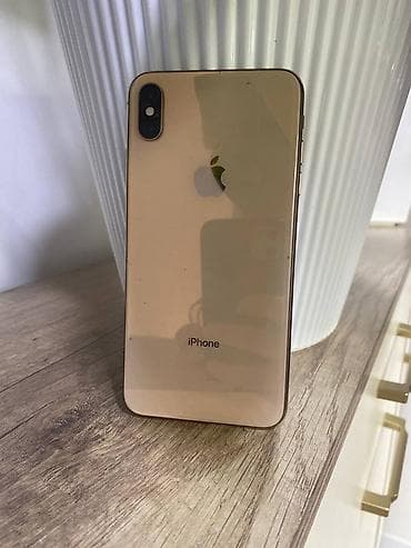 Техника и электроника: IPhone Xs Max, Б/у, 256 ГБ, Золотой, Защитное стекло, Чехол, 74 % — 1