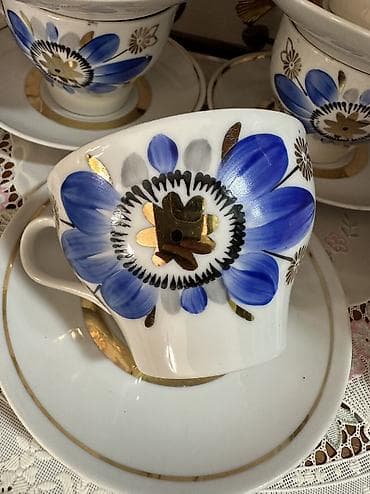 Идиш-аяк: Ручная роспись! 
Чайный сервиз на 6 персон — 7