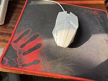 прожектор для фото: Игровой комплект периферии для ПК - Проводная игровая мышь белого — 1