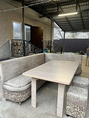 шкаф бишкек: Кухонный мягкий уголок, ЛДСП, цвет - Серый — 1