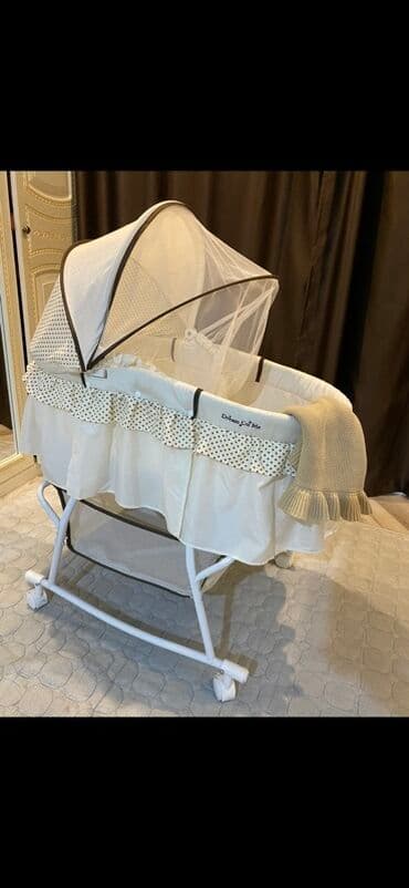 автоматическая люлька качалка цена: Люлька, Жаңы, Бешик, Металл, түсү - Ак, Өзү алып кетүү — 2