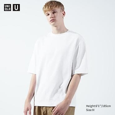 рейлы для одежды: Мужская футболка, L, XL, Uniqlo, Новый, цвет - Серый, Самовывоз, Бесплатная доставка, Платная доставка — 1
