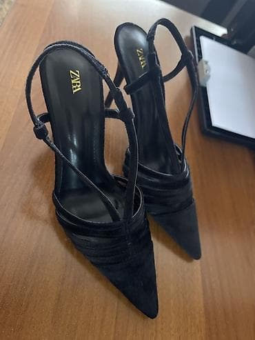 Туфли: Туфли, 38, 38.5, Zara, Новый, цвет - Черный, Самовывоз — 2