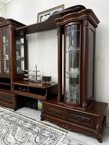 Стенка-шкаф, Тип стенки-шкафа: Модульная, Для зала, Особенности: Для хранения посуды