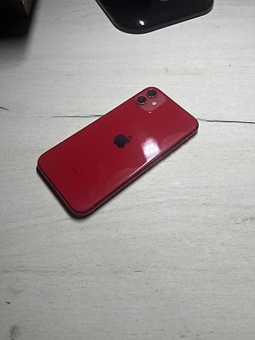 IPhone 11, Б/у, 128 ГБ, Красный, Коробка, Чехол, 63 %