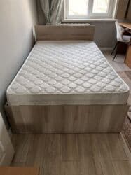 купить кровать с матрасом полуторка: Продается кровать(полуторка)лдсп 120х195 с ортопед.матрасом турецким — 6