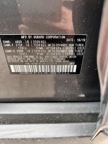 outback 2017: Subaru Outback: 2019 г., Вариатор — 3