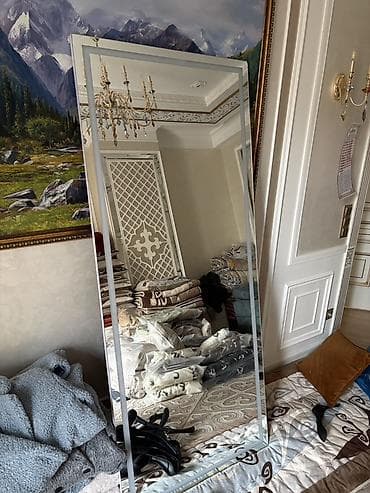 Напольное зеркало в полный рост с подсветкой с сенсорной кнопкой -