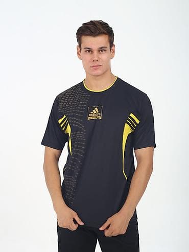 Мужская футболка, Все размеры, Adidas, Новый, цвет - Черный, Платная доставка