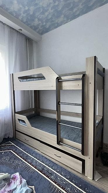 Двухъярусная кровать, Б/у, С выкатной системой