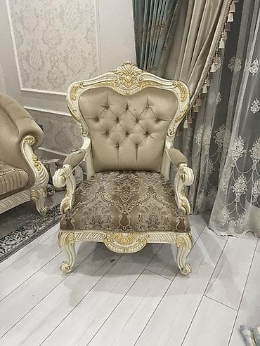 реставрация мебели золотом: Комплект мягкой мебели, цвет - Бежевый — 1