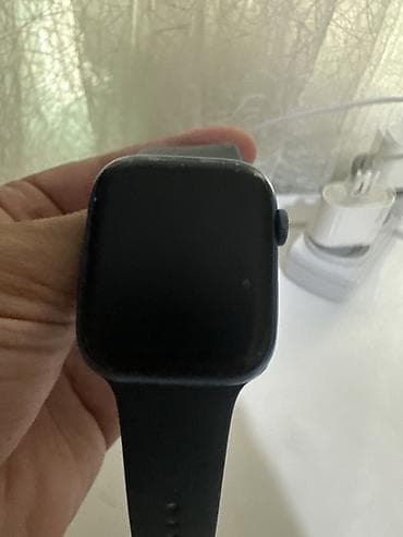 burker часы: Apple Watch 7- 45мм, темно синего цвета оригинал, Состояние — 3
