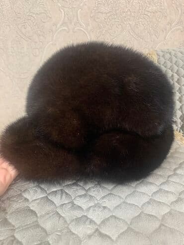брендовые вещи оригинал: Норковая шапка в отличном состоянии, коричневого цвета. Тёплая — 2