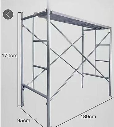 Курулуш жабдуулары: Строительные леса (рамные), металлические Описание: - Рамная — 2
