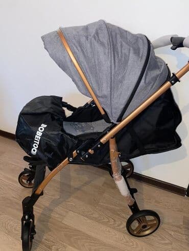 коляска детская новая: Коляска, цвет - Серебристый, Новый — 1