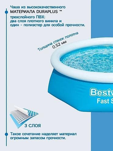 бассейн: ХИТ ЛЕТА — бассейн Bestway ☀️ Артикул: 57448 Размер: 244x61 см — 3