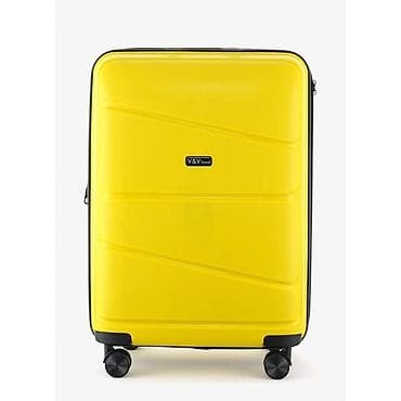 Желтый чемодан V&amp;V Travel на 4 колесах S-3700 M-6700 L-7800 -