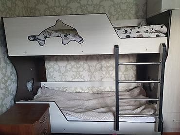 di store: Двухъярусная детская кровать, ЛДСП, цвет - Коричневый — 1