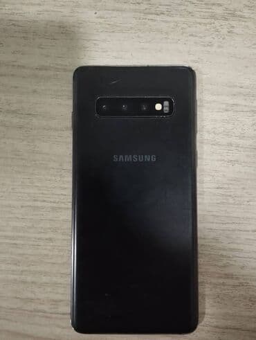 адаптер оригинал: Samsung Galaxy S10, Б/у, 128 ГБ, цвет - Черный, 2 SIM — 2
