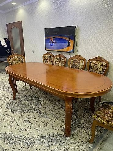 coffee table: Стол и стул для зала, Б/у, Самовывоз, цвет - Коричневый — 3