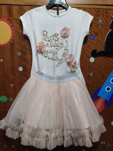 бальное платье для девочки: Детское платье, цвет - Розовый, Б/у — 5