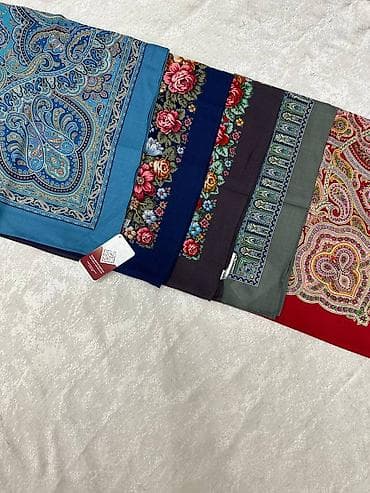 Платки Павлопосадские✨ Новое поступление 😍 Размер 89*89 с бахромой /