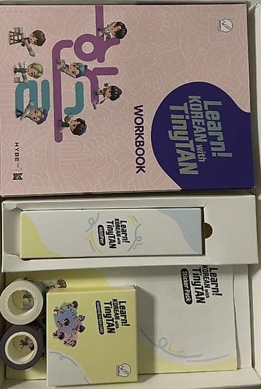 Учебники: Набор для изучения корейского языка Learn! KOREAN with TinyTAN (HYBE — 2