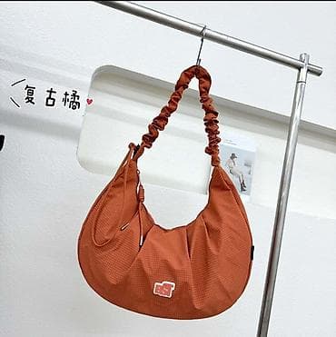 mark jakobs: Сумка-хобо в стиле casual. - Цвет: терракотово-оранжевый с мелкой — 1