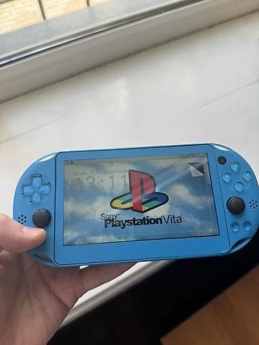 smart box: PlayStation Vita slim (PCH-2000) синяя, идеальное состояние, на экране — 3
