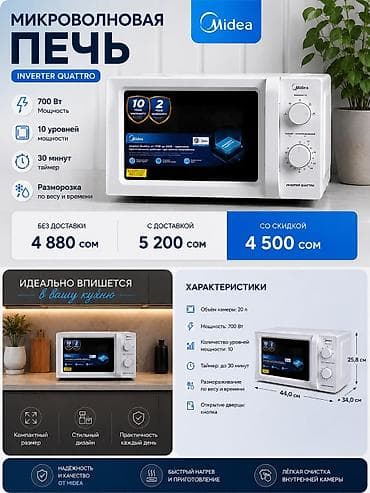 Микроволновка, Новый, Бесплатная доставка