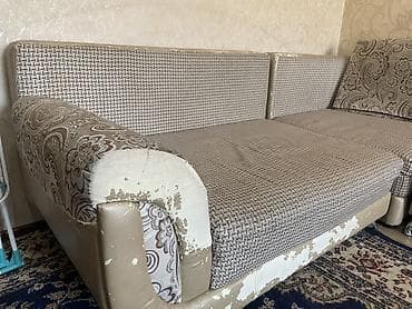 угалок мебел: Угловой диван, C подушками, Трехместный — 1