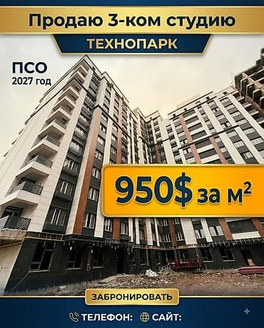 Недвижимость: 3 комнаты, 80 м², Элитка, 8 этаж, ПСО (под самоотделку) — 1