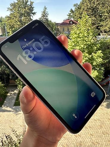 iphone bazar: IPhone 11, Б/у, 128 ГБ, Белый, Чехол, 73 % — 2