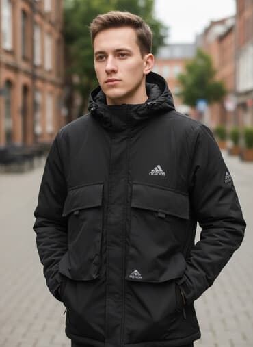 Куртки: Мужская куртка, 2XL, Adidas, Б/у, цвет - Черный — 1