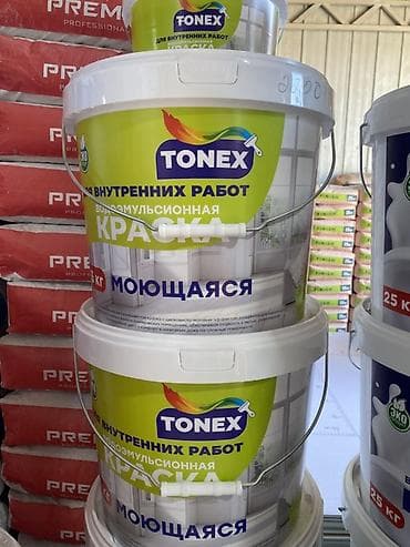 Водоэмульсионная краска, Для внутренней работы, 25 кг, Матовая, Моющаяся