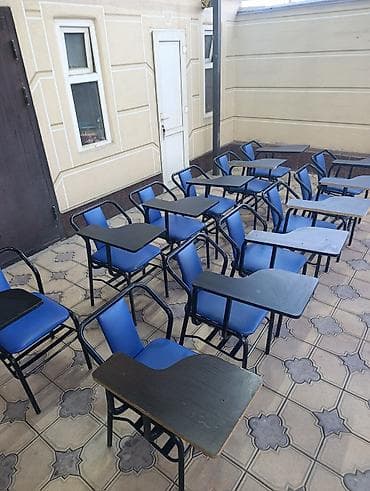 буу стол: Мектепке арналган отургуч, ЛДСП, түсү - Көк — 3