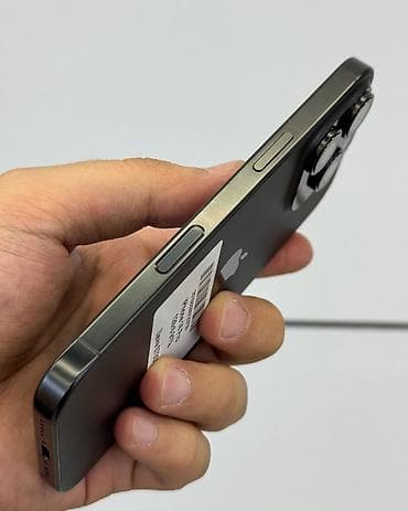 true: IPhone 16 Pro, Б/у, 128 ГБ, Black Titanium, Защитное стекло, Чехол, Коробка, В рассрочку, 91 % — 6