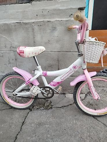 Детский велосипед, 2-колесный, 4 - 6 лет, Для девочки, Б/у