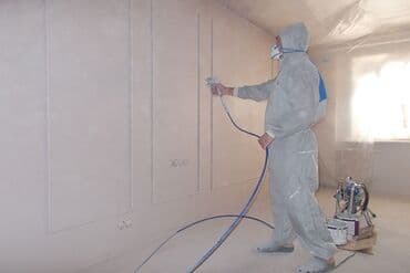 покраска стен водоэмульсионной краской цена за м2: Покраска наружных стен, Покраска стен, Покраска потолков, На водной основе, На масляной основе, Больше 6 лет опыта — 3